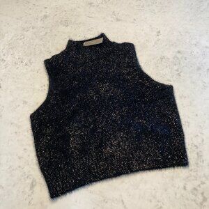 Sold out in black! Textured metallic sweater shell